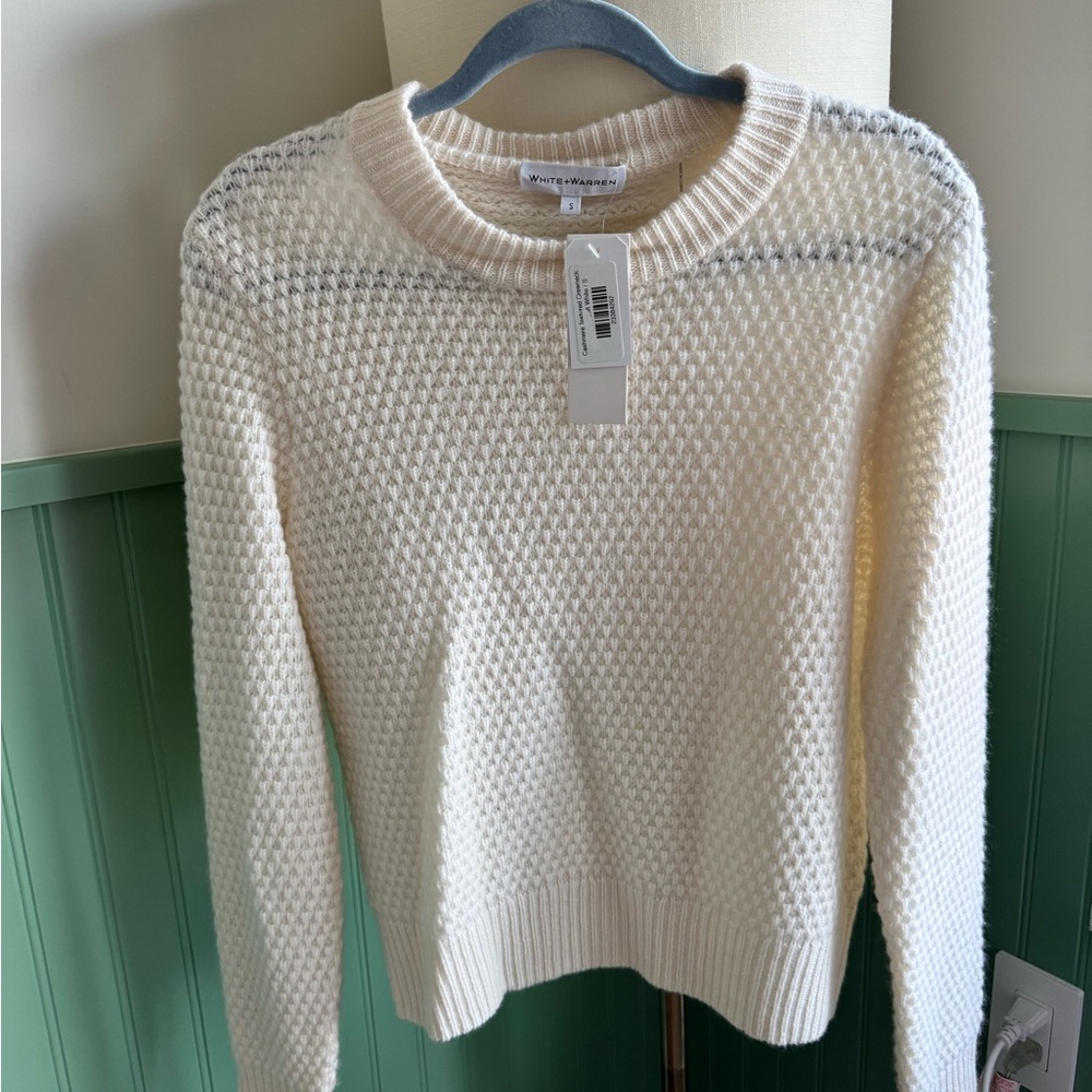 White + Warren Cream Cashmere Sweater